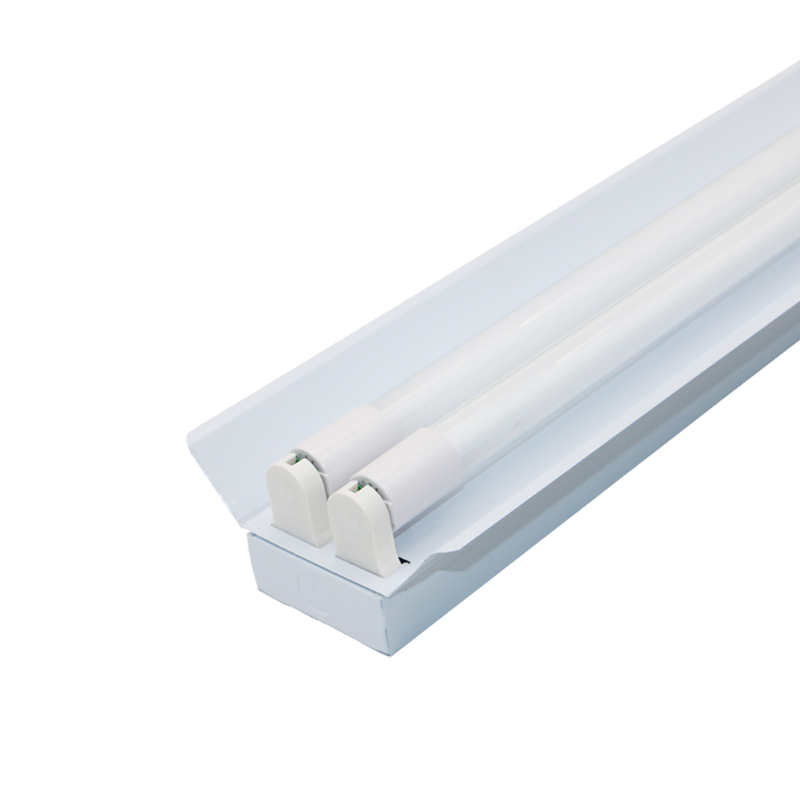 t8LED日光燈支架 單雙支帶罩高亮吸頂，打造高效應急照明解決方案